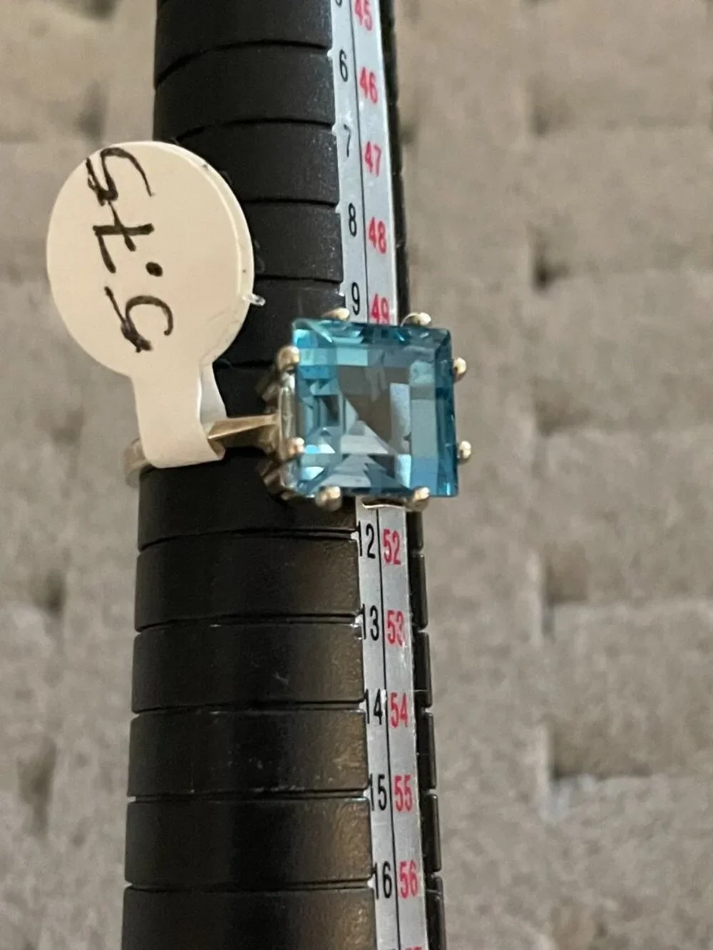 NEW Sterling Silver Ring Blue Topaz Size 5.75 Minimalist Boho Anthropologie $125